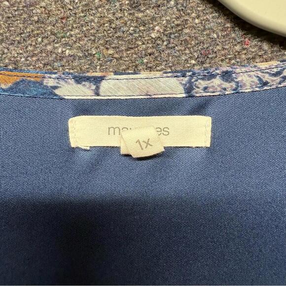 Maurices Plus Size Patchwork Babydoll Blouse 1X - Picture 5 of 11